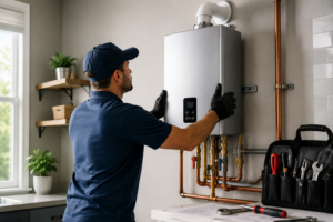 Installation of a tankless water heater lumberton